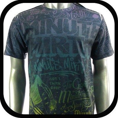 Minute Mirth T Shirt Tattoo bmx Graffiti Rock N97 Sz L Skate Board 
