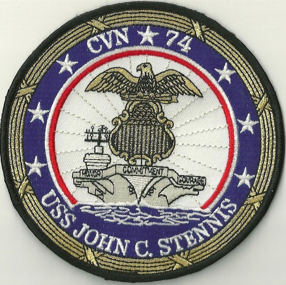 US NAVY AIRCRAFT CARRIER CVN 74 USS JOHN C. STENNIS PATCH