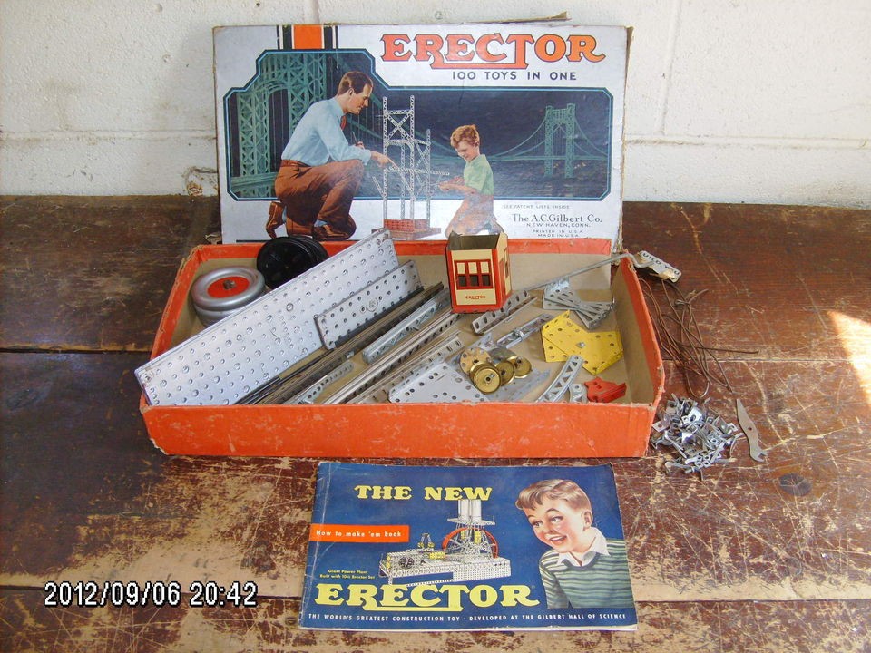 1951 Gilbert No 4 1/2 ERECTOR SET w/ box + manual