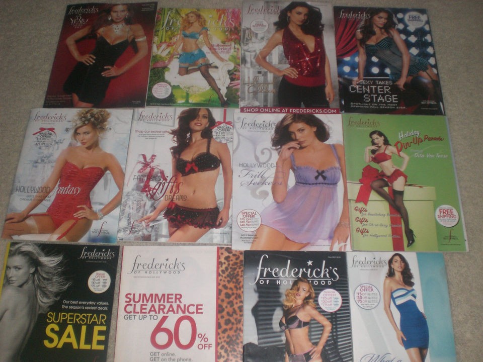 Lot of 12 vintage Fredericks of Hollywood Catalogs from 00 10