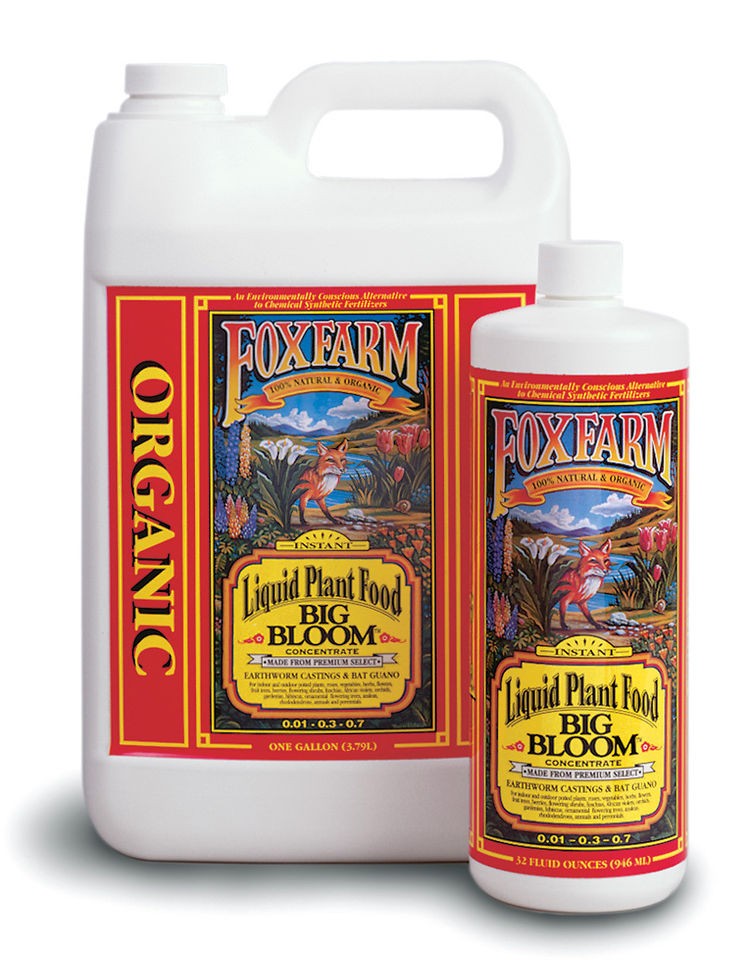 FOX FARM BIG BLOOM Liquid Nutrient Hydroponic or Soil 2 oz 4 oz 6 oz 