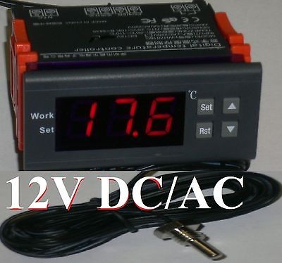 Temperature Controller Thermostat 12V DC Car Boat Cooler Hot Cold 