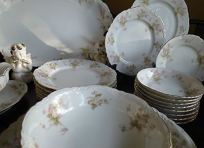 THUN SET LOT CHINA DINNERWARE BOHEMIAN CZECHOSLOVAKIA PINK 