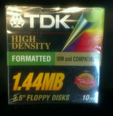   Density 10 Pack FORMATTED 1.44MB 3.5 FLOPPY DISKS NIB Factory Sealed