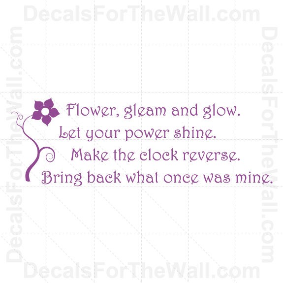 Tangled Rapunzel Disney Flower Gleam and Glow Vinyl Wall Decal Art 