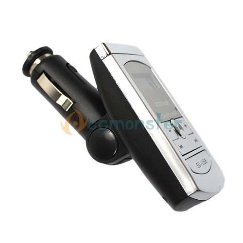    Free with Built in Microphone Car  Player FM Transmitter Silver