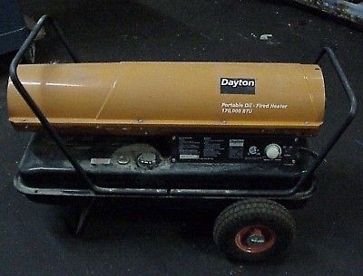 Dayton Portable Oil Fired Heater, 170 K BtuH   120v   Used