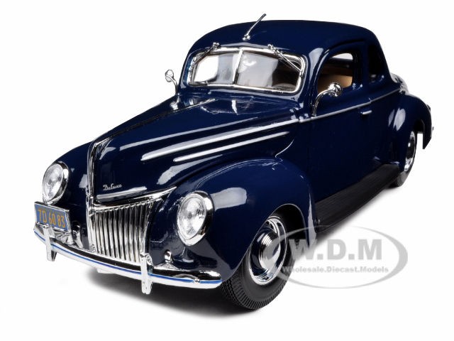 1939 FORD TUDOR DELUXE BLUE 1/18 DIECAST MODEL CAR