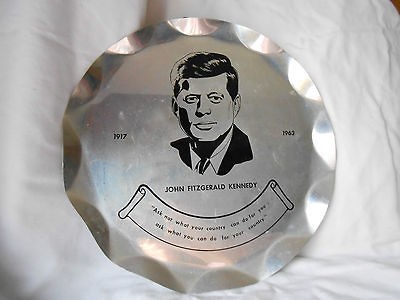 John F. Kennedy Memorial Commerative Alumnum Plate