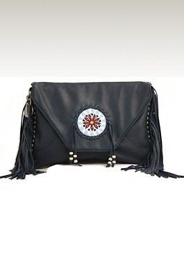 tylie malibu fringe lizzy clutch in black #nastygal # 