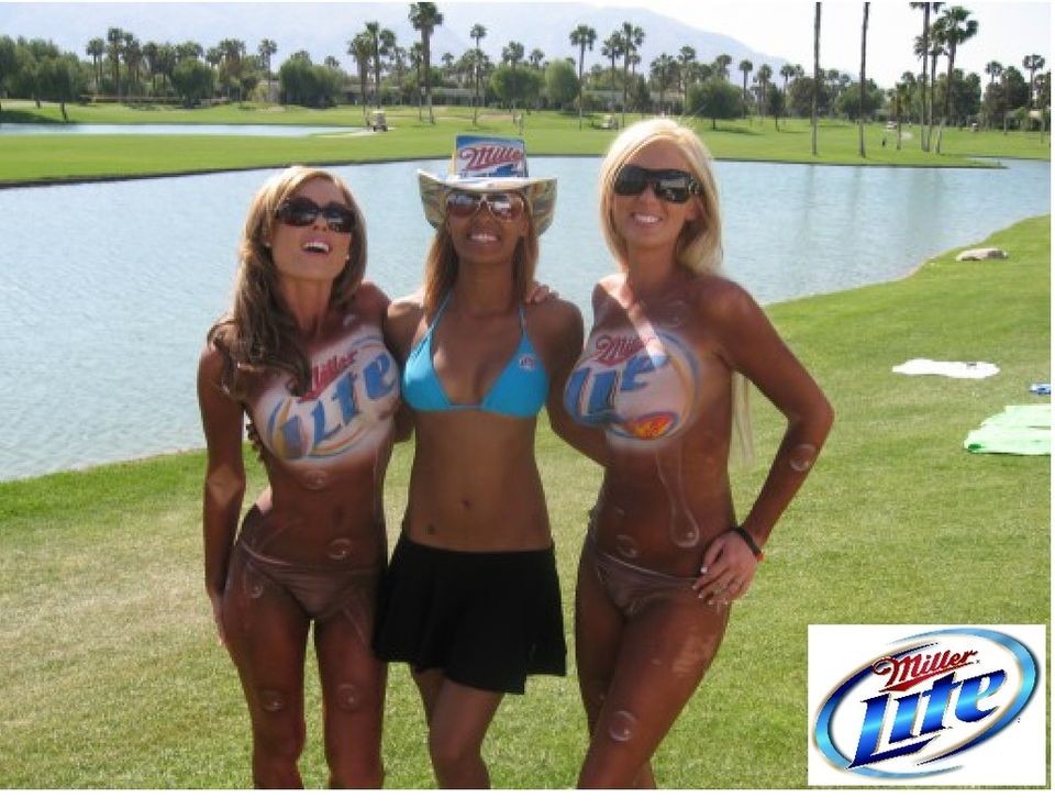 Miller Lite Beer Body Paint Girls Refrigerator Magnet