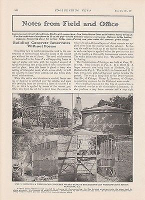   Article Building Concrete Reservoirs Without Forms Elmhurst & Cary IL