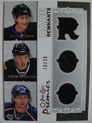 08 09 UD OPC Rare Remnants ROOKIE Stamkos / Brunnstrom / Voracek /20