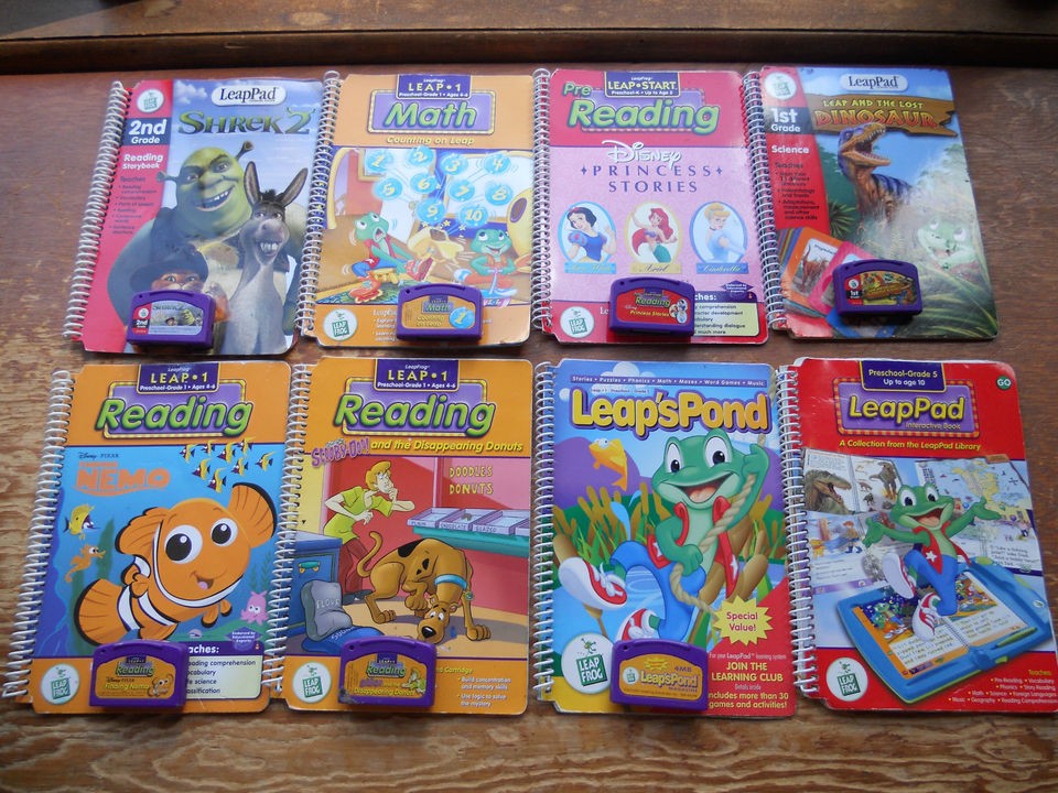   OF LEAP FROG LEAP PAD GAMES   8 GAMES AND BOOKS   EXCELLENT CONDITION