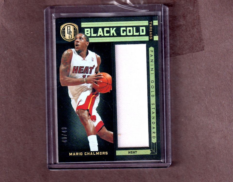   2011 12 Gold Standard Black Gold Game Worn Jersey 49/49 Heat