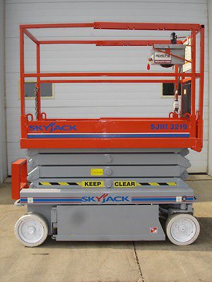   SJIII 3219 Electric Scissor Lift 19 Platform with Extension Deck