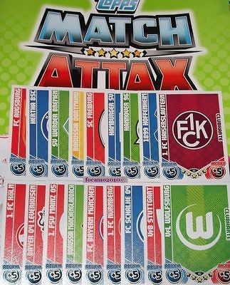 MATCH ATTAX 2011/2012   GERMAN BUNDESLIGA   ALL 18 CLUB BADGES 