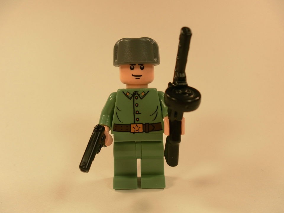   Custom Indiana Jones Russian WW2 Army Soldier with Ushanka and Guns