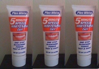 Plus White 5 Minute Speed Whitening Gel Bleach Teeth 3 oz 85 g