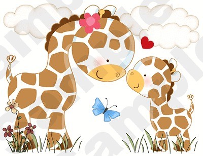 JUNGLE LOVE GIRAFFE MONKEY PANDA BEAR BABY NURSERY WALL BORDER 