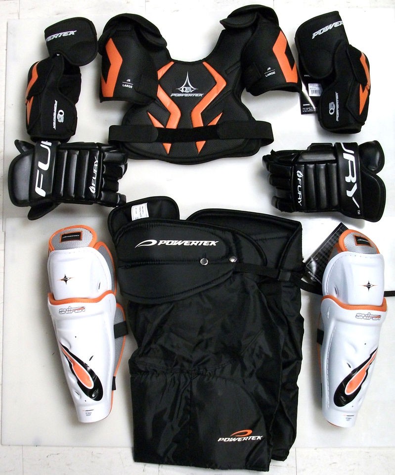 New jr junior large protective ice hockey equipment set