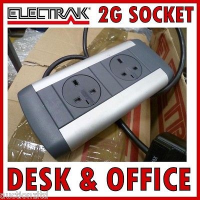   desk modules 2 Gang 240v 16amp Desktop Power Unit ROTASOC Plug