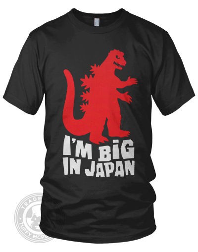 BIG IN JAPAN Funny Godzilla B Movie Tokyo American Apparel 2001 T 