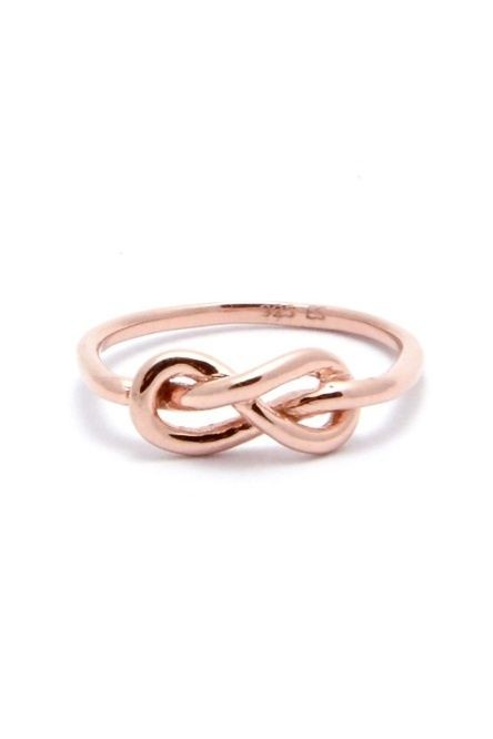   WHITE GOLD PLATED KNOT THIN STACK RING ABOVE KNUCKLE SILVER BAND