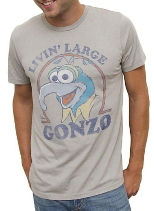 Junk Food Gonzo Living Large The Muppets Vintage Licensed Adult T 