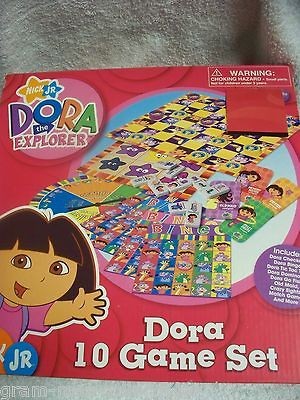   EXPLORER 10 GAME SETCHECKERS BINGO GO FISH OLD MAID & MORE NICK JR NEW