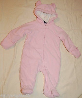   PINK Bunting 0 3 Mo 3 6 Mo 6 9 Mo SNOWSUIT Baby Girls WATER RESISTANT