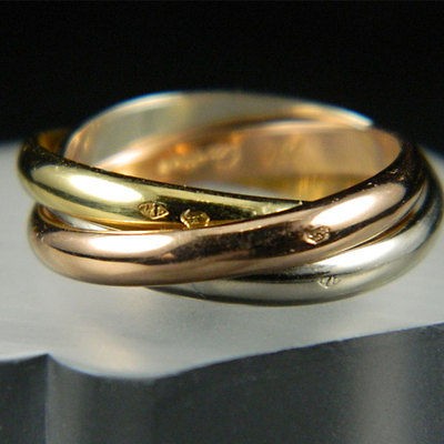 18K 3 GOLD CARTIER TRINITY RING