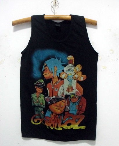 New Gorillaz singlet tank top shirt Alternative rock band tour 35 M