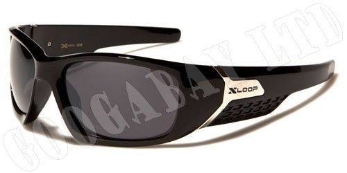   Designer Sports Golf Wrap Fashion Black Large Sunglasses XL504 New