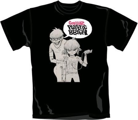 Gorillaz Plastic Beach Bang Mens T Shirt   New & Official In Bag [4 