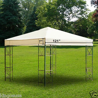 New 10x10 1 Tier Frame Patio Garden Outdoor Gazebo Canopy Top 