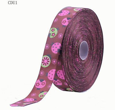 New 10yard 25mm Ladybug Grosgrain Ribbon Riband DIY Hairbow Wedding 