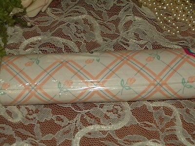 SHABBY COTTAGE VINTAGE CONTACT PAPER ORANGE ROSES PARIS APT CHIC 