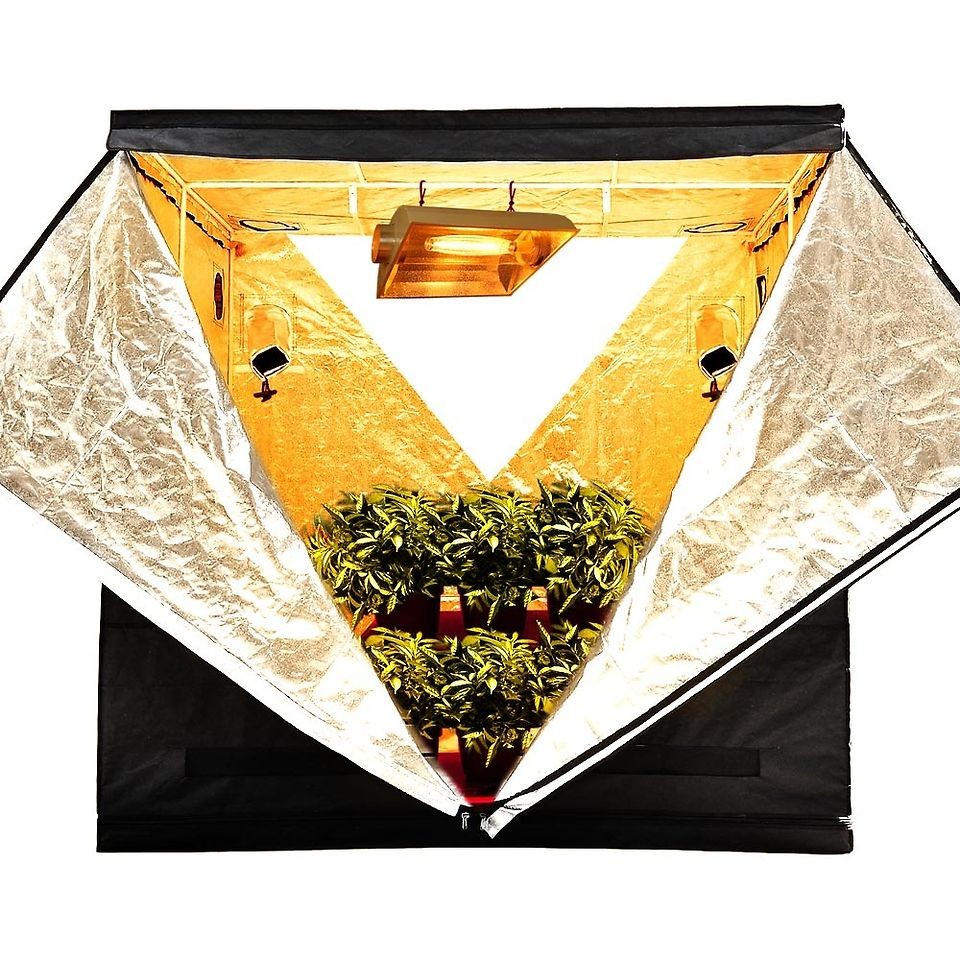 Reflective Grow Tent 76x76x76 2 Door Hydroponic 600D Mylar Room Box 