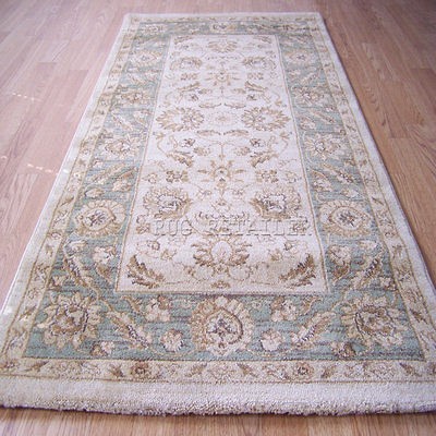 Ziegler Rugs Traditional Wilton Washed Antique Look Rug Cream & Green 