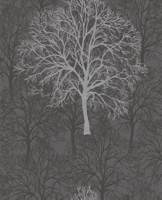 60011 GRAHAM & BROWN MODE ENCHANT BLACK AND GREY WALLPAPER MAX POSTAGE 