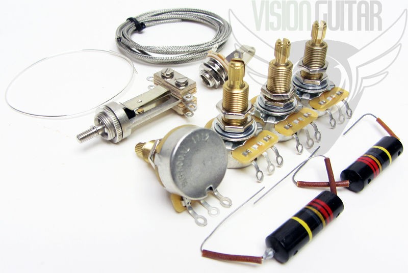 Premium 1956 60 Les Paul WIRING UPGRADE KIT   CTS Long Shaft Pots 