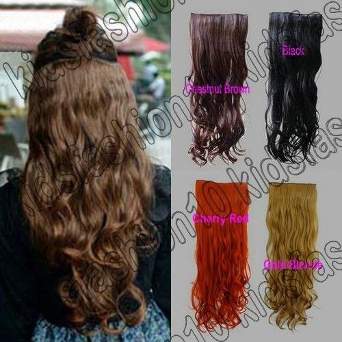  Long 5 Clips On Hair Piece Extension All Color/Length 