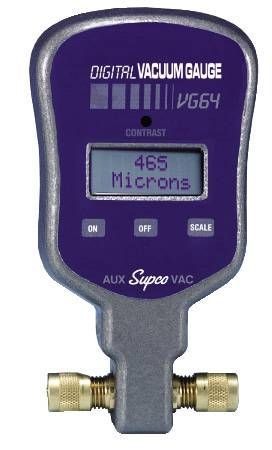 SUPCO DUAL PORT HAND HELD DIGITAL VACUUM GAUGE VG64