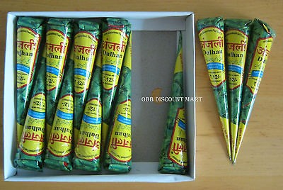 Anjali Henna Heena Freshly Made Cones   Dark Color Guaranteed