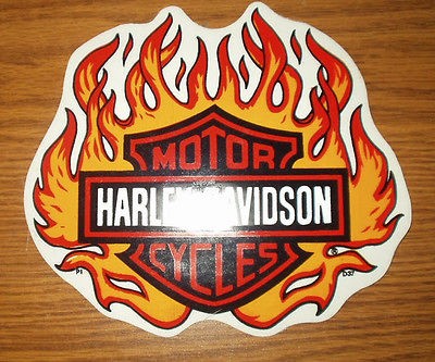 Newly listed HARLEY DAVIDSON SHIELD AND FLAMES DECAL.6.5X5.5​.RARE 