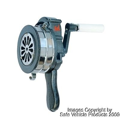 Hand Crank Siren WWII Air Raid Sound Metal Hand Held