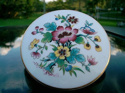   COALPORT MING ROSE 54 TRINKET VANITY BOX OUTSTANDING PIECE WITH LID