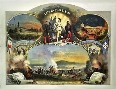 Memorabilia 14th Regt. NYSM   14x11 Print civil war