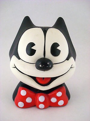 FELIX THE CAT VINTAGE PLASTIC 1980s 1983 TOY CARTOON HEAD BANK STILL 